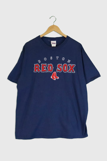 Vintage 2005 MLB Boston Red Sox Vinyl Plain Back T Shirt Sz L