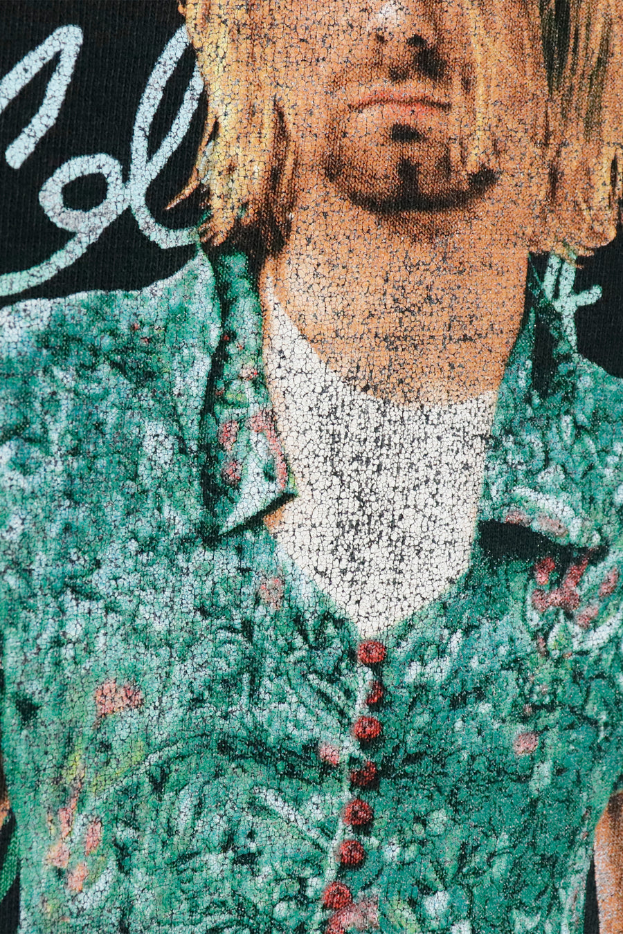 Vintage Kurt Cobain Signature Vinyl Graphic T Shirt Sz L