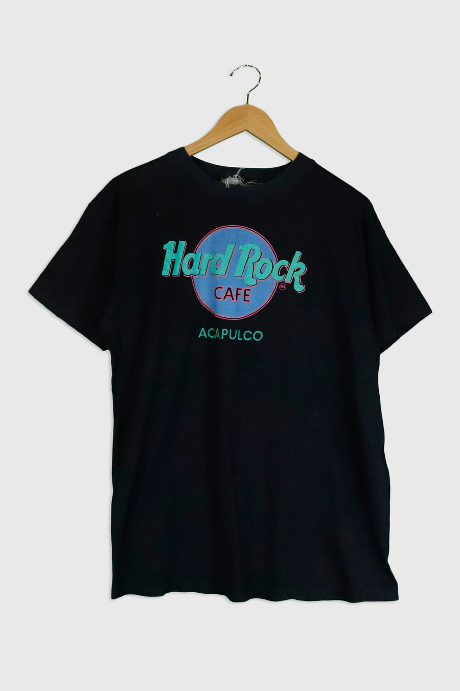 Vintage Hard Rock Cafe Acapulco Vinyl T Shirt Sz L