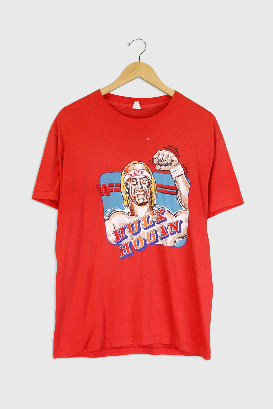 Vintage WWF Hulk Hogan 'Hulkster' Vinyl Graphic T Shirt Sz XL