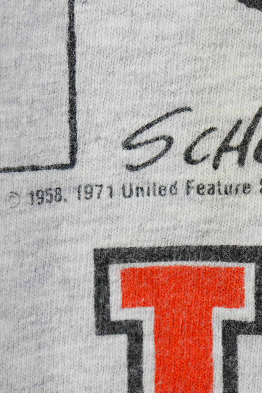 Vintage 1971 Joe Tiger Princeton Snoopy Graphic Varsity T Shirt Sz XL