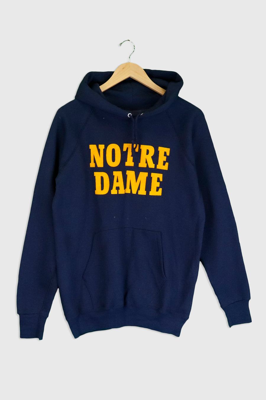 Vintage Champion Notre Dame Felt Lettering Hoodie Sz M
