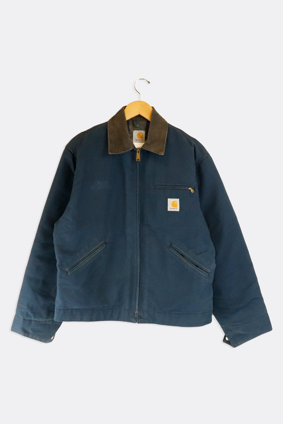 Vintage Carhartt Detroit Faded Brown Corduroy Collared Jacket Sz XL