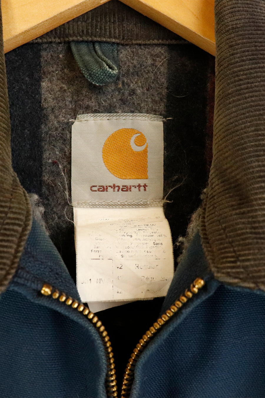 Vintage Carhartt Detroit Faded Brown Corduroy Collared Jacket Sz XL