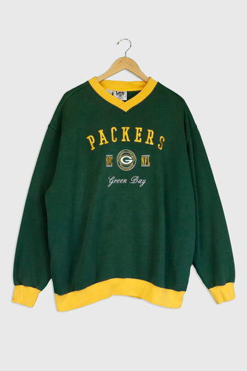 Vintage NFC NFL Green Bay Packers Embroidered Sweatshirt Sz XL