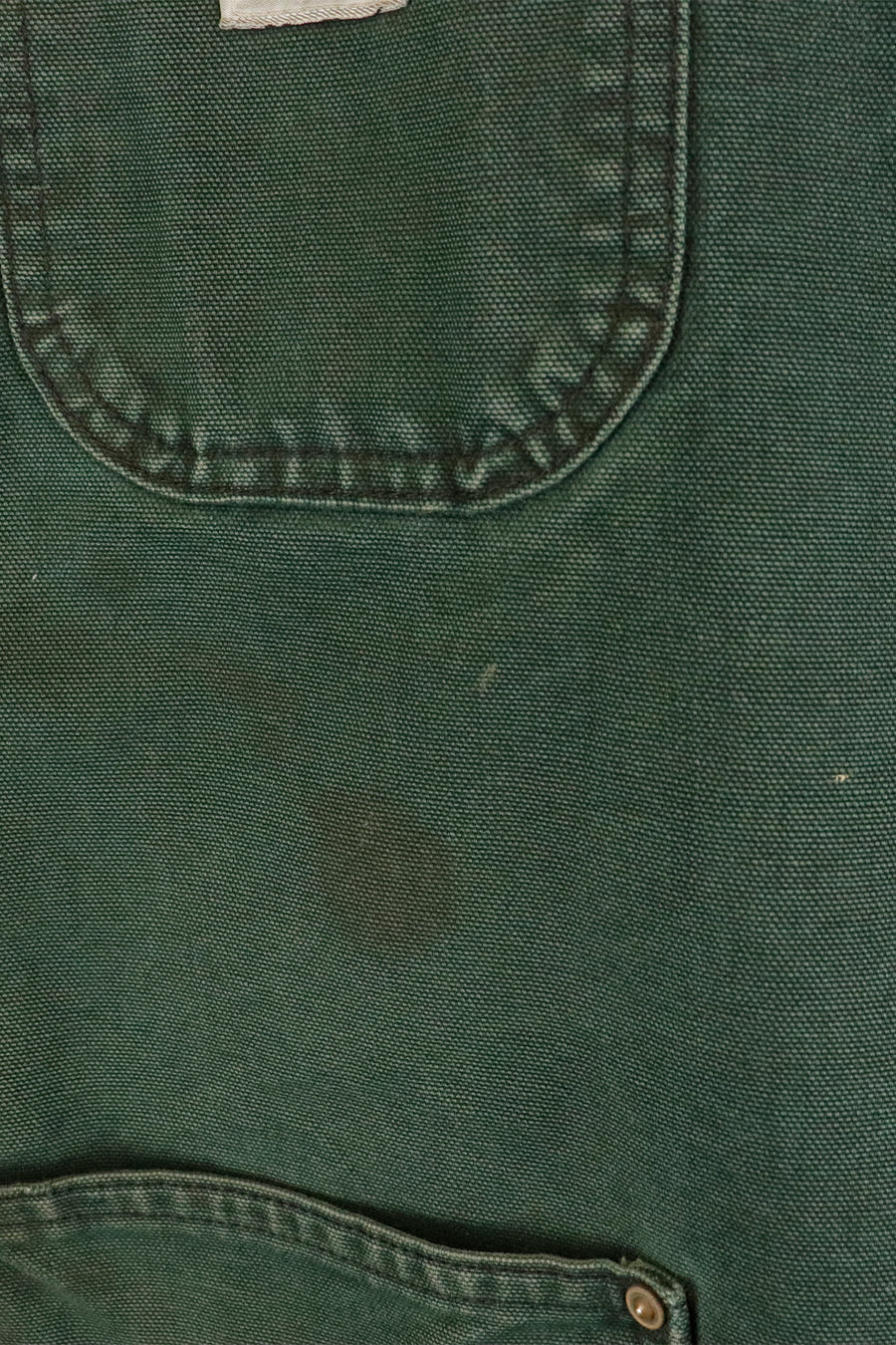 Vintage Carhartt Blanket Lined Chore Green Denim Collared Jacket Sz 2XL