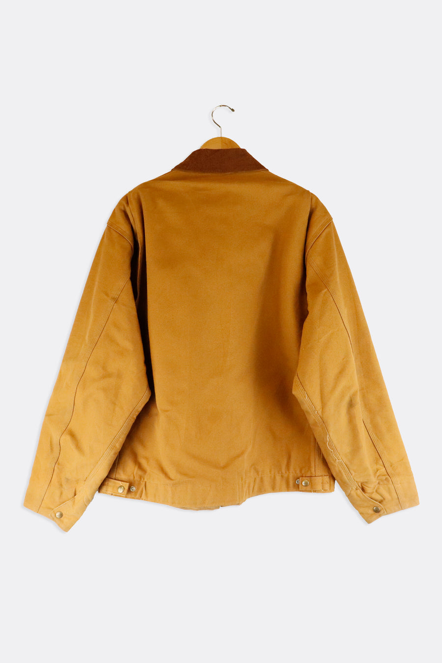 Vintage Carhartt Blanket Lined Detroit Brown Corduroy Collar Jacket Sz XL