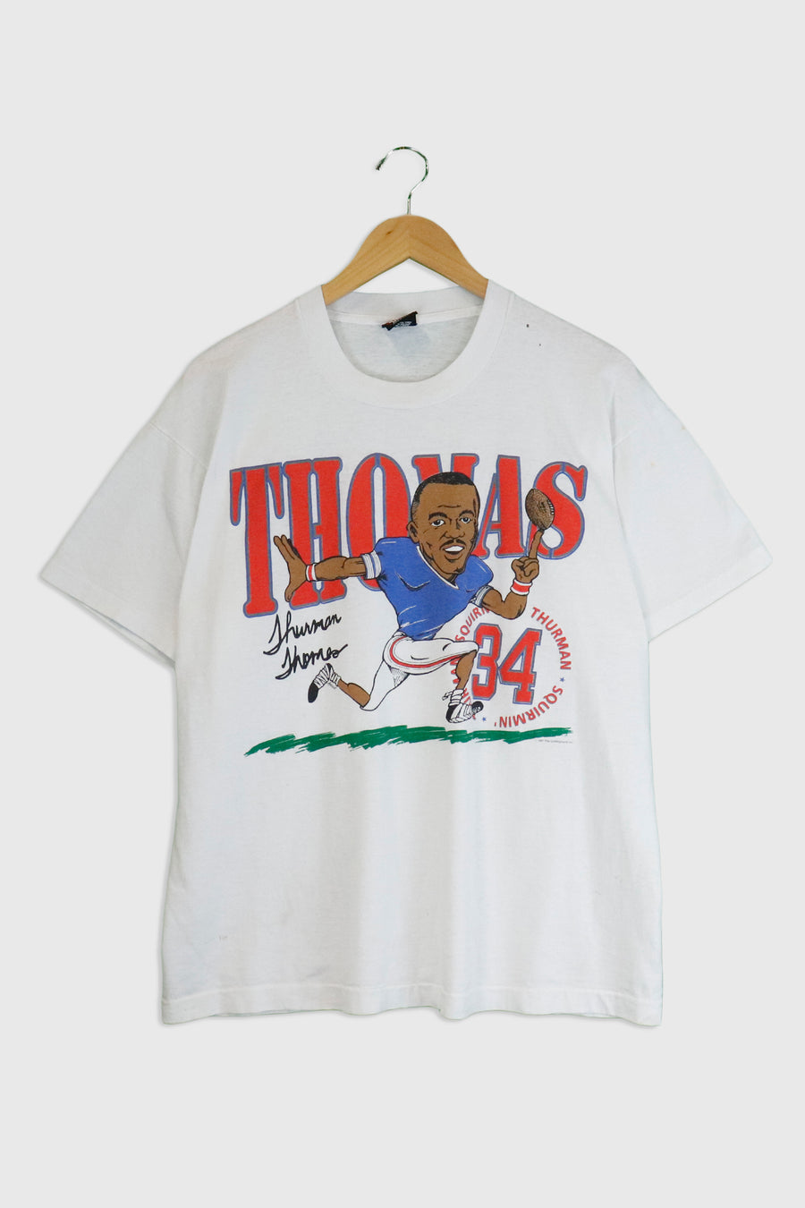 Vintage NFL 1991 Thomas Thurman T Shirt