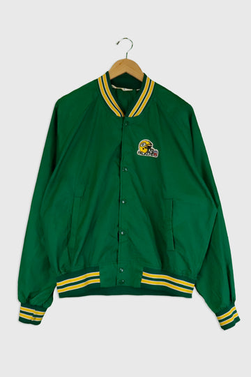 Vintage NFL Packers Varcity Button Up Lightweight Jacket Sz XL