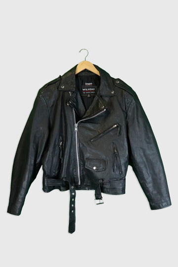 Vintage Wilsons Motorcycle Leather Jacket Sz XL