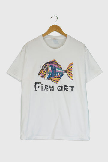 Vintage 1991 Big Fish Art  T Shirt Sz XL