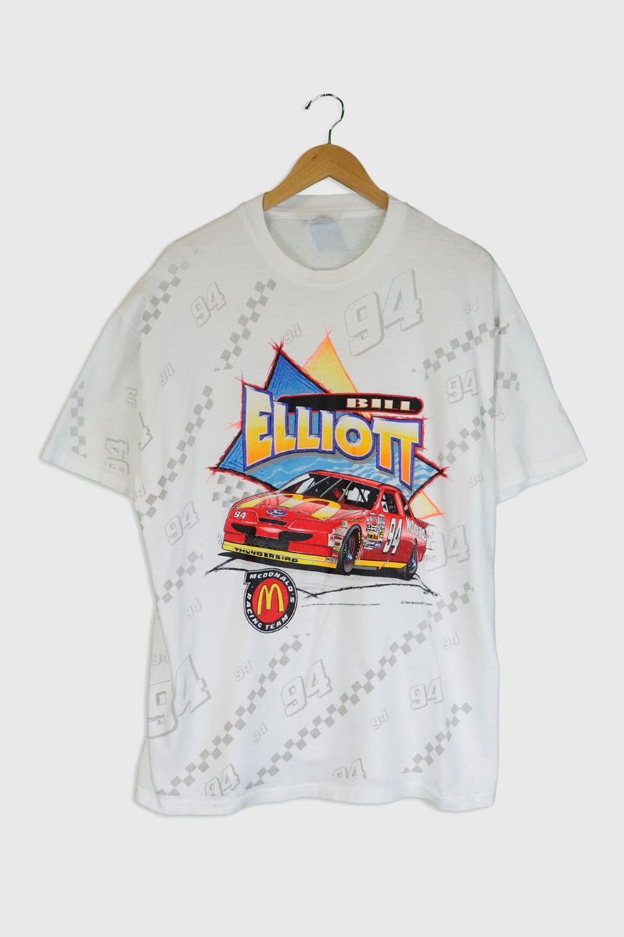 Vintage 1994 Bill Elliot Mcdonalds Racing Team T Shirt Sz XL