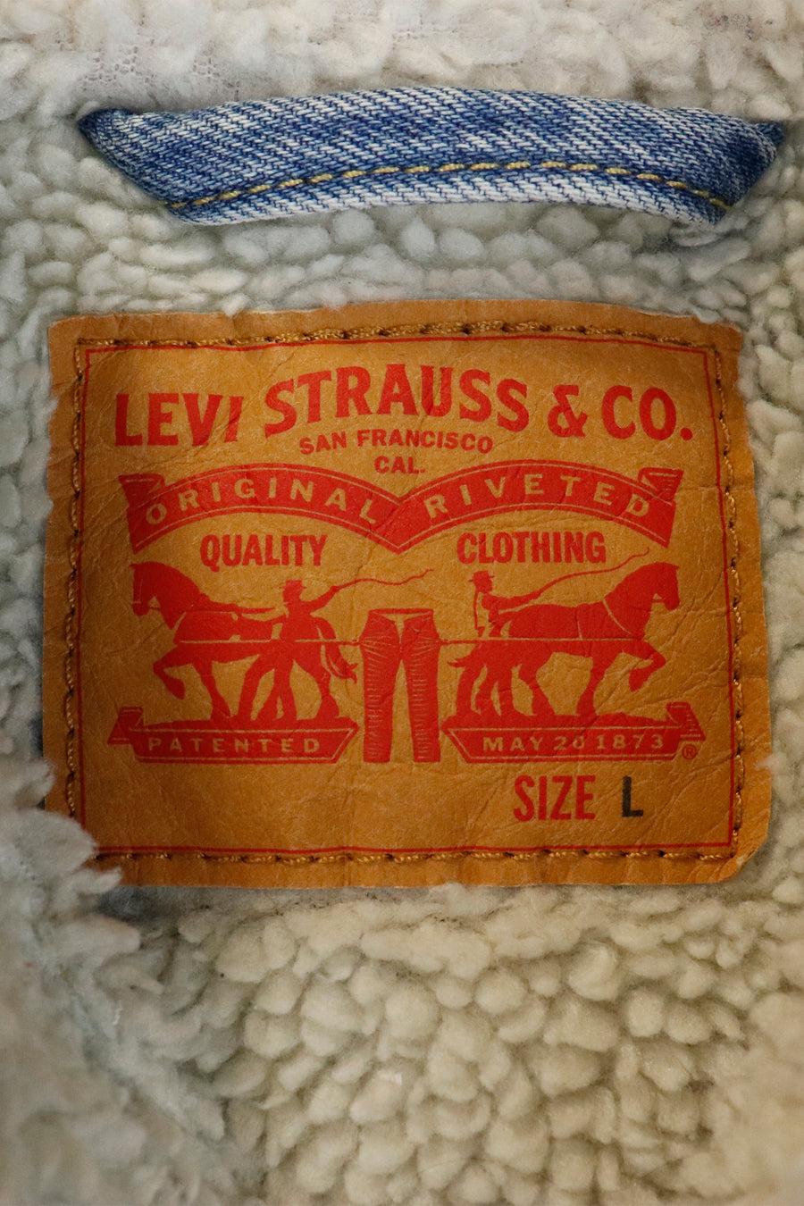 Vintage Levi Strauss & Co Sherpa Lined Jacket Sz L