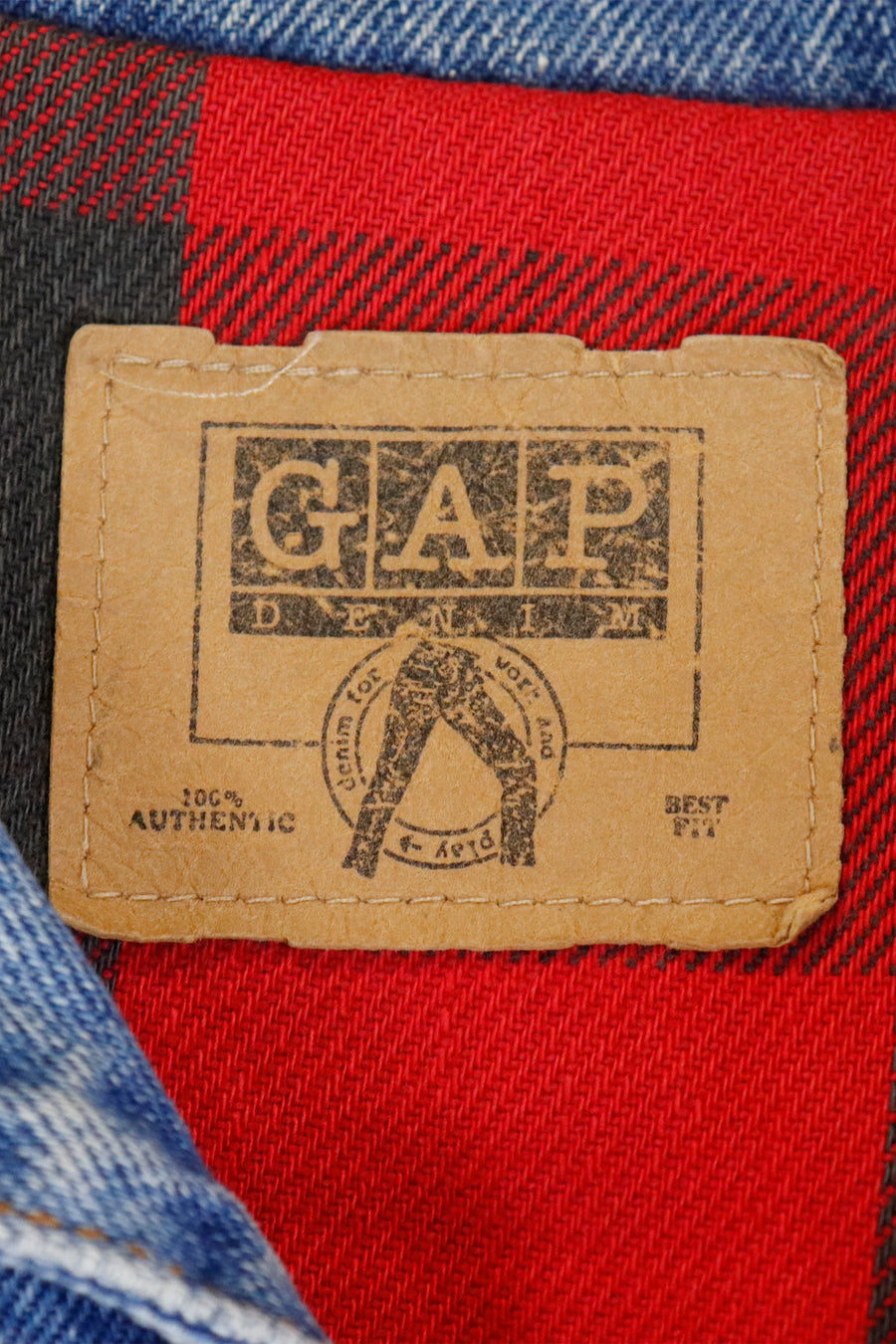 Vintage GAP Denim Flannel Lined Jacket Sz XS