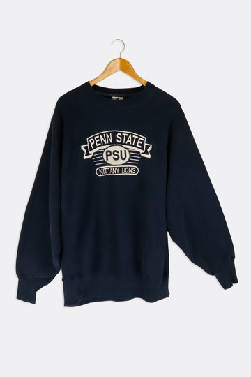 Vintage Penn State PSU Nittany Lions Embroided Puffy Logo Sweatshirt Sz XL