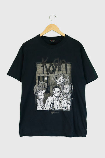 Vintage 2000 Korn Sick & Twisted Tour T Shirt Sz L