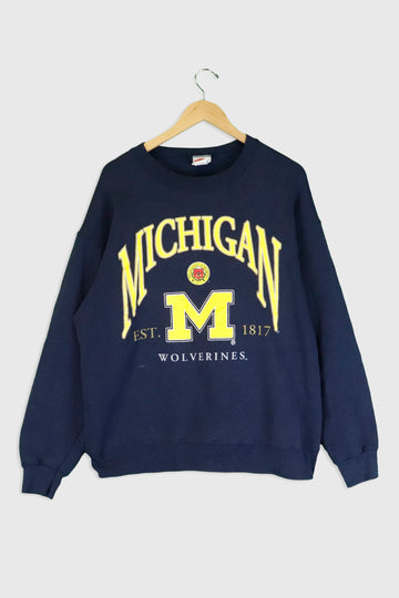 Vintage Nutmeg Michigan Wolverines University Sweatshirt Sz L