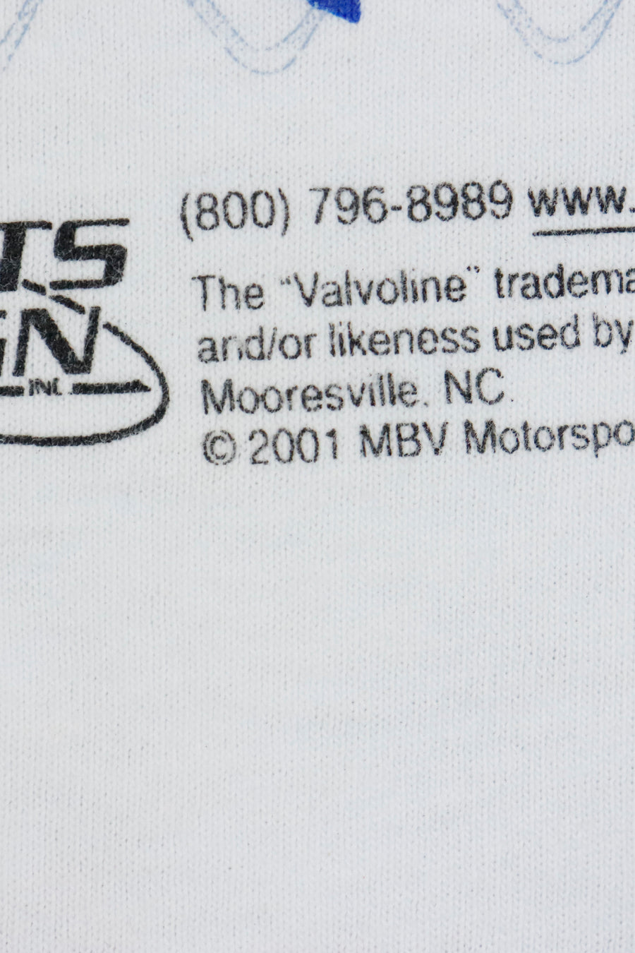 Vintage 2001 Benson Valvoline Racing Nascar T Shirt Sz XL
