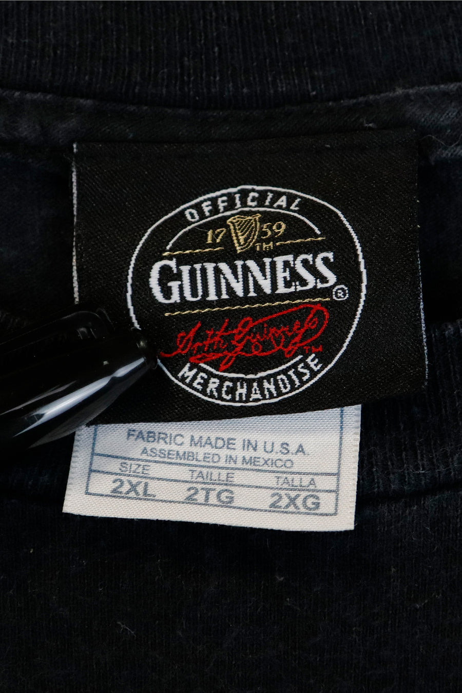 Vintage Guinness 'Size Matters' Back Image T Shirt Sz 2XL