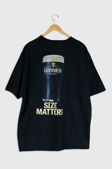 Vintage Guinness 'Size Matters' Back Image T Shirt Sz 2XL
