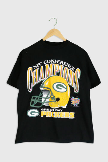 Vintage 1997 NFC Conference Champions Green Bay Packers Superbowl T Shirt Sz M