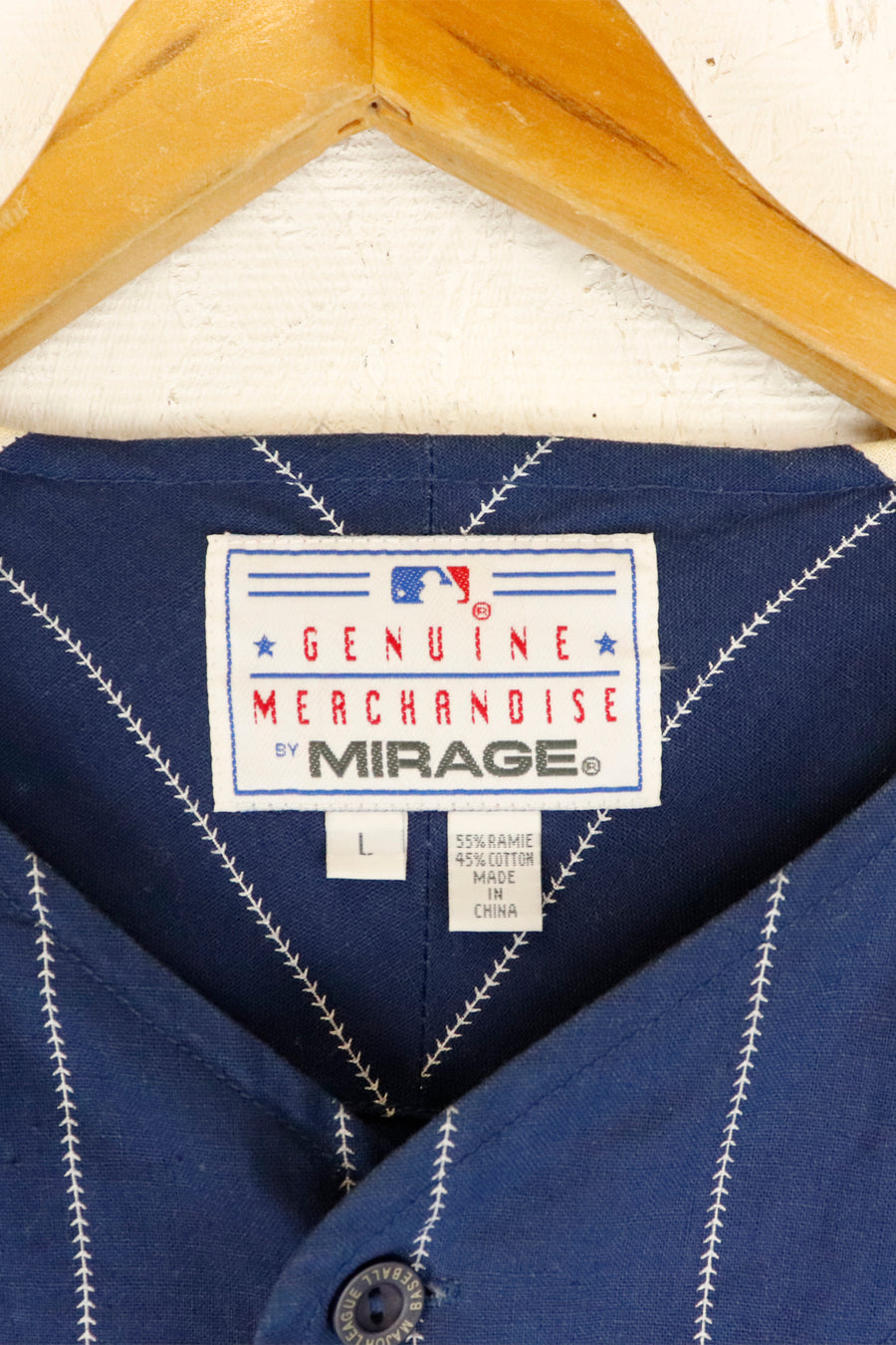 Vintage MLB New York Genuine Merch By Mirage Base Ball Jersey Sz L