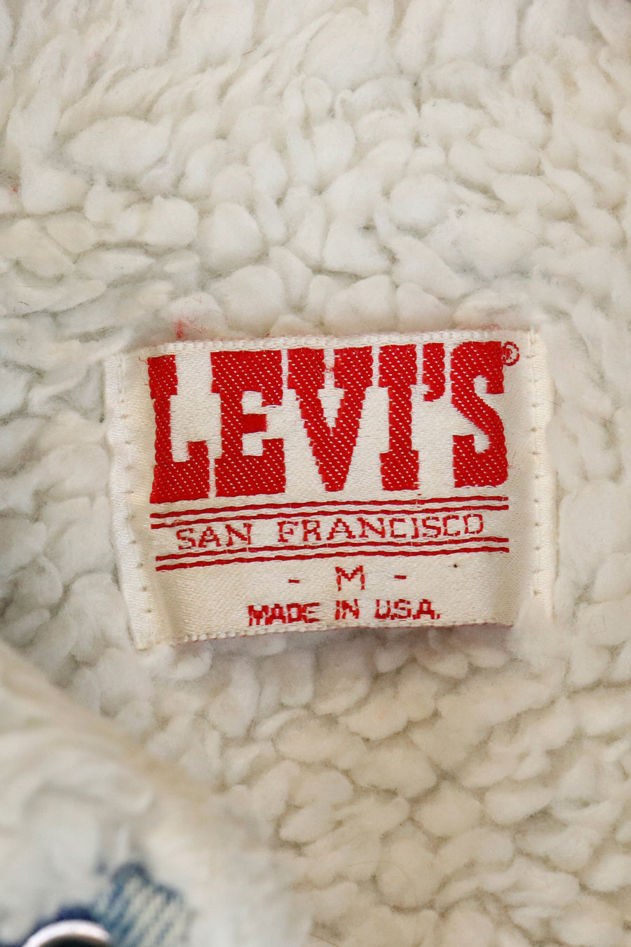 Vintage Levi's Sherpa San Francisco Made In USA Jacket Sz M