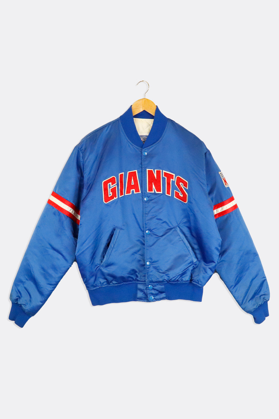 Vintage NFL Giants Team Bomber Button Up Jacket Sz L