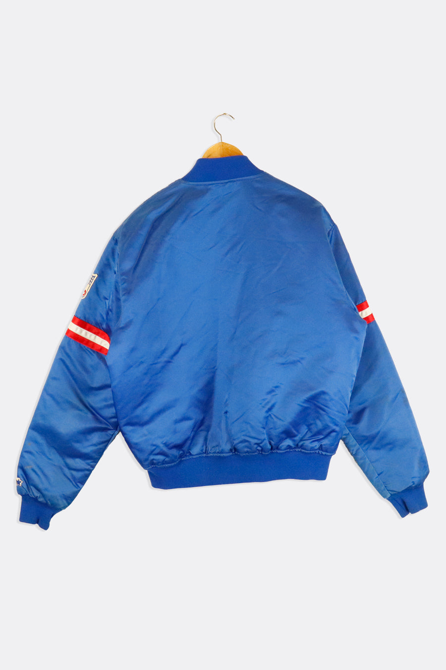 Vintage NFL Giants Team Bomber Button Up Jacket Sz L