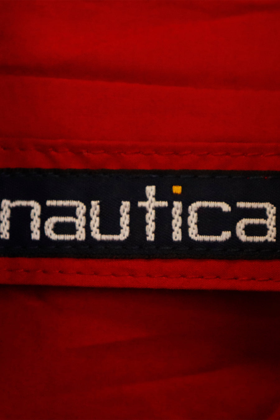 Vintage Nautica Sport Zip In Hood Reversible Cream And Green Full Red Jacket