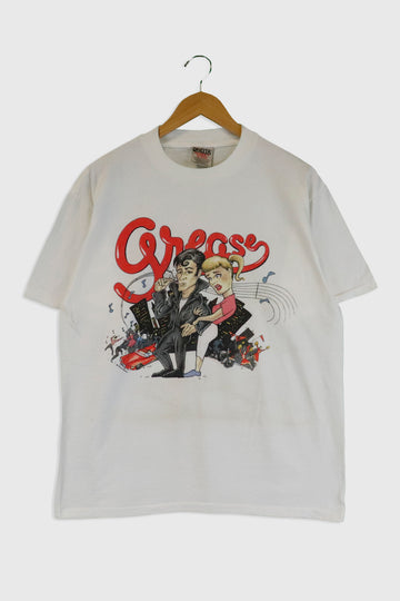 Vintage Grease Movie Character Drawing T Shirt Sz L