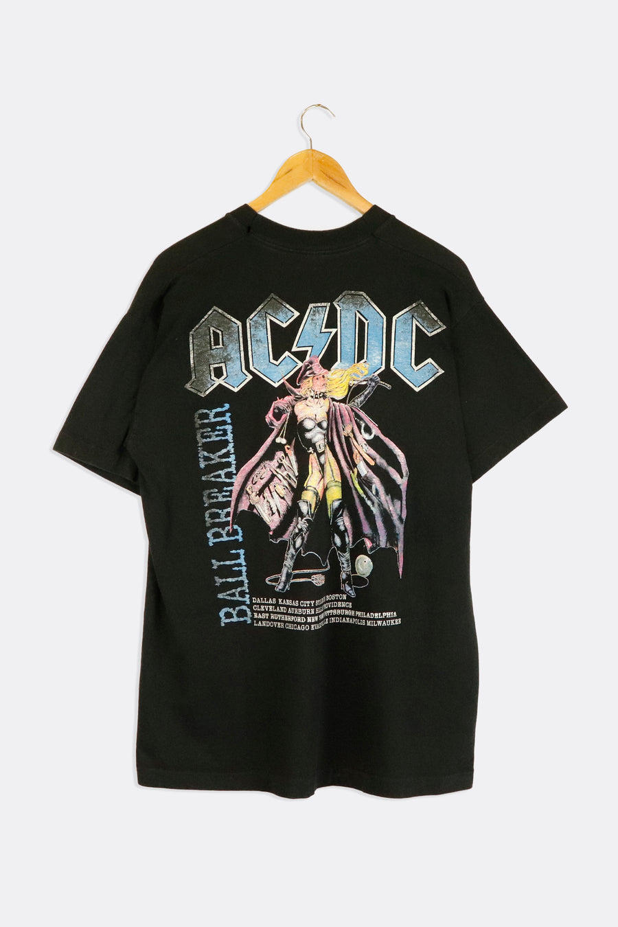 Vintage 1996 ACDC Ball Breaker Faded Graphic Us Tour T Shirt Sz XL