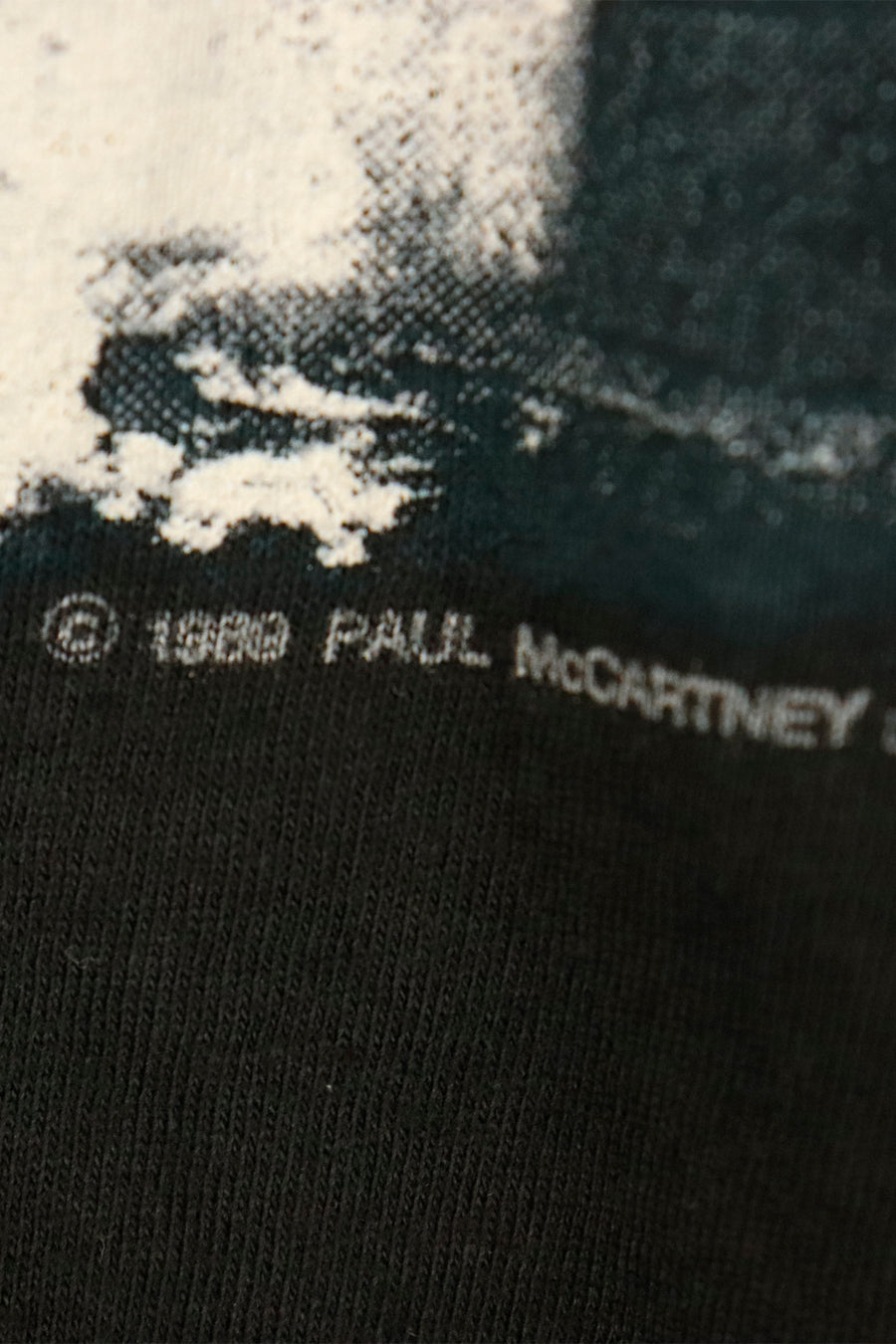 Vintage 1989 Paul MC Cartney Painted Abstract Style Portrait World Tour T Shirt Sz M