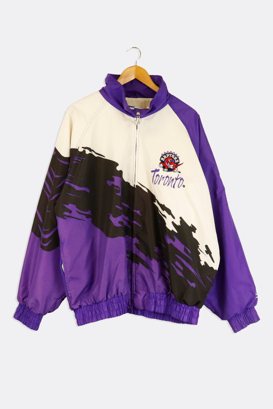 Vintage NBA Toronto Raptors Warm Up Full Zip Embroided Logo And Lettering Jacket Outerwear Sz XL