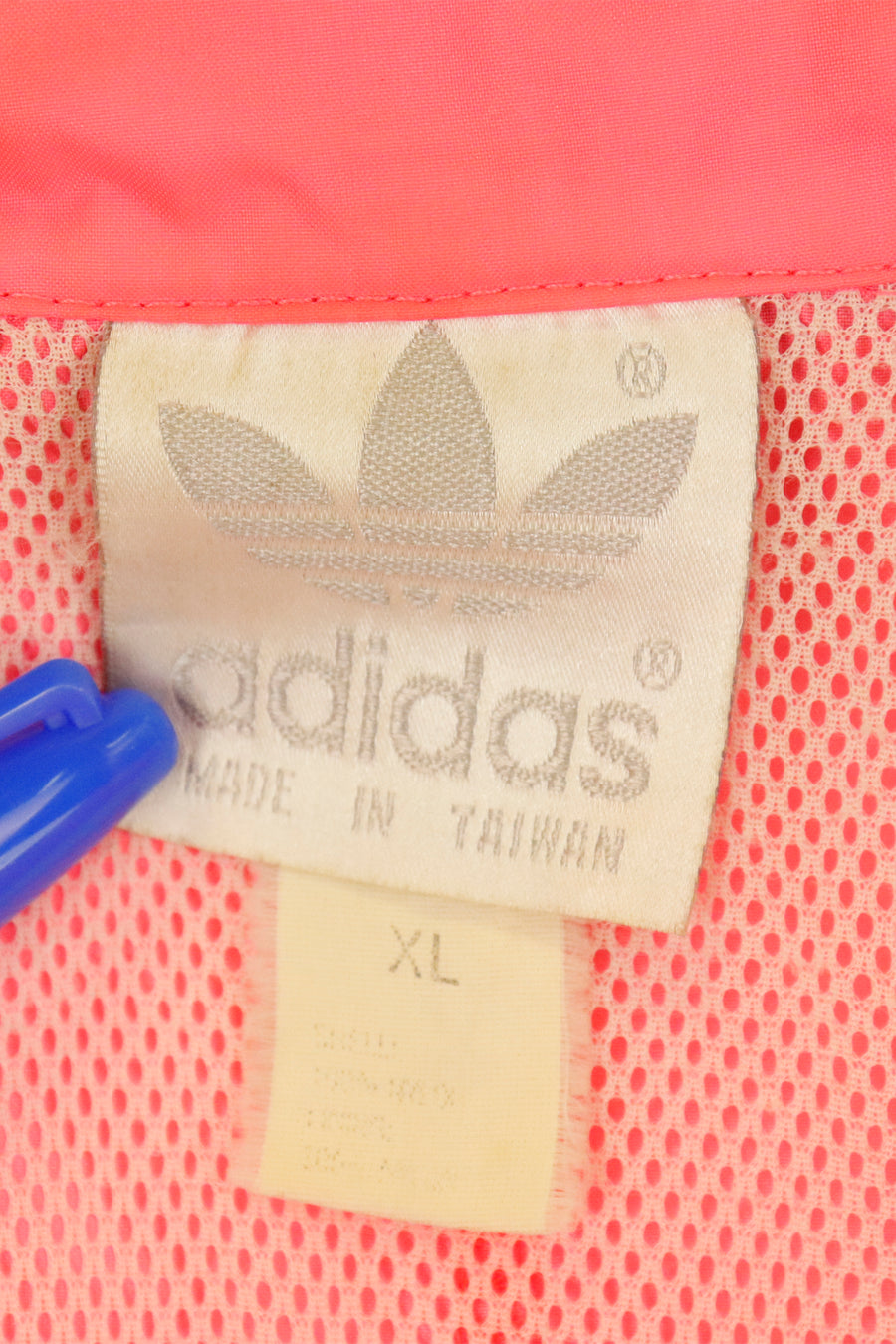 Vintage Adidas Full Zip Neon Windbreaker Jacket Outerwear Sz XL