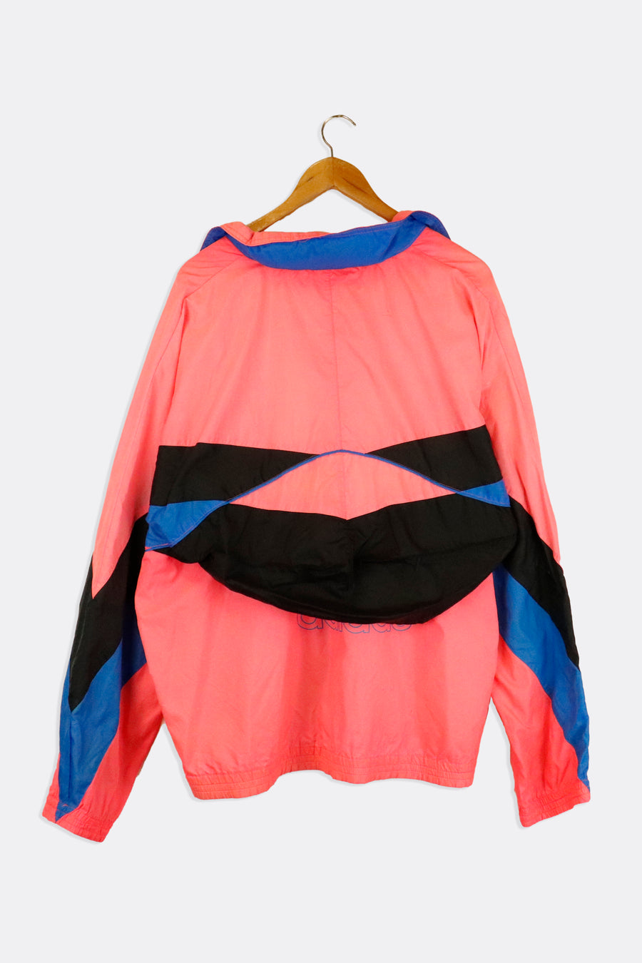 Vintage Adidas Full Zip Neon Windbreaker Jacket Outerwear Sz XL
