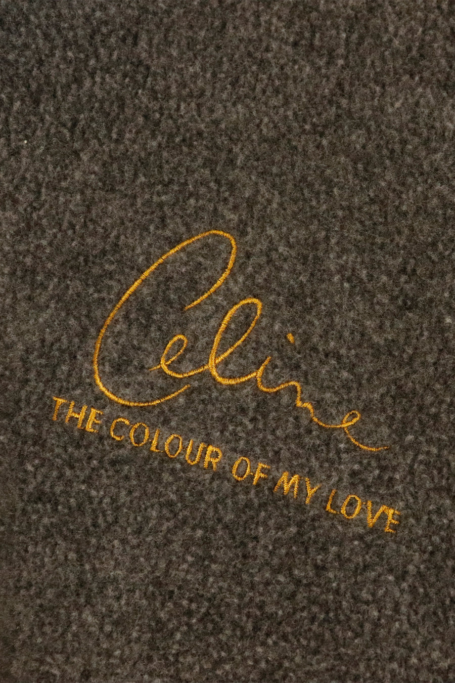 Vintage Reversible Sony Music Celine The Color Of My Love Grey Fleece/ Purple Gold Full Zip Jacket