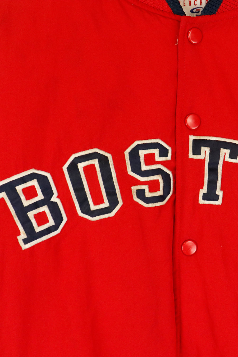 Vintage MLB Boston Red Socks Full Button Up Puff Lightweight Baseball Jacket Sz M