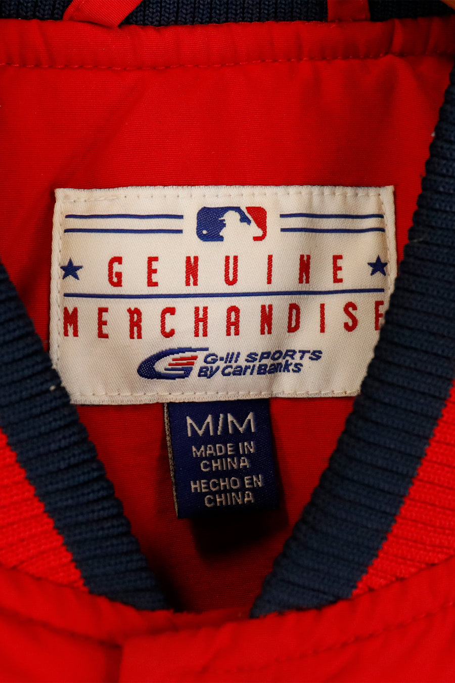 Vintage MLB Boston Red Socks Full Button Up Puff Lightweight Baseball Jacket Sz M
