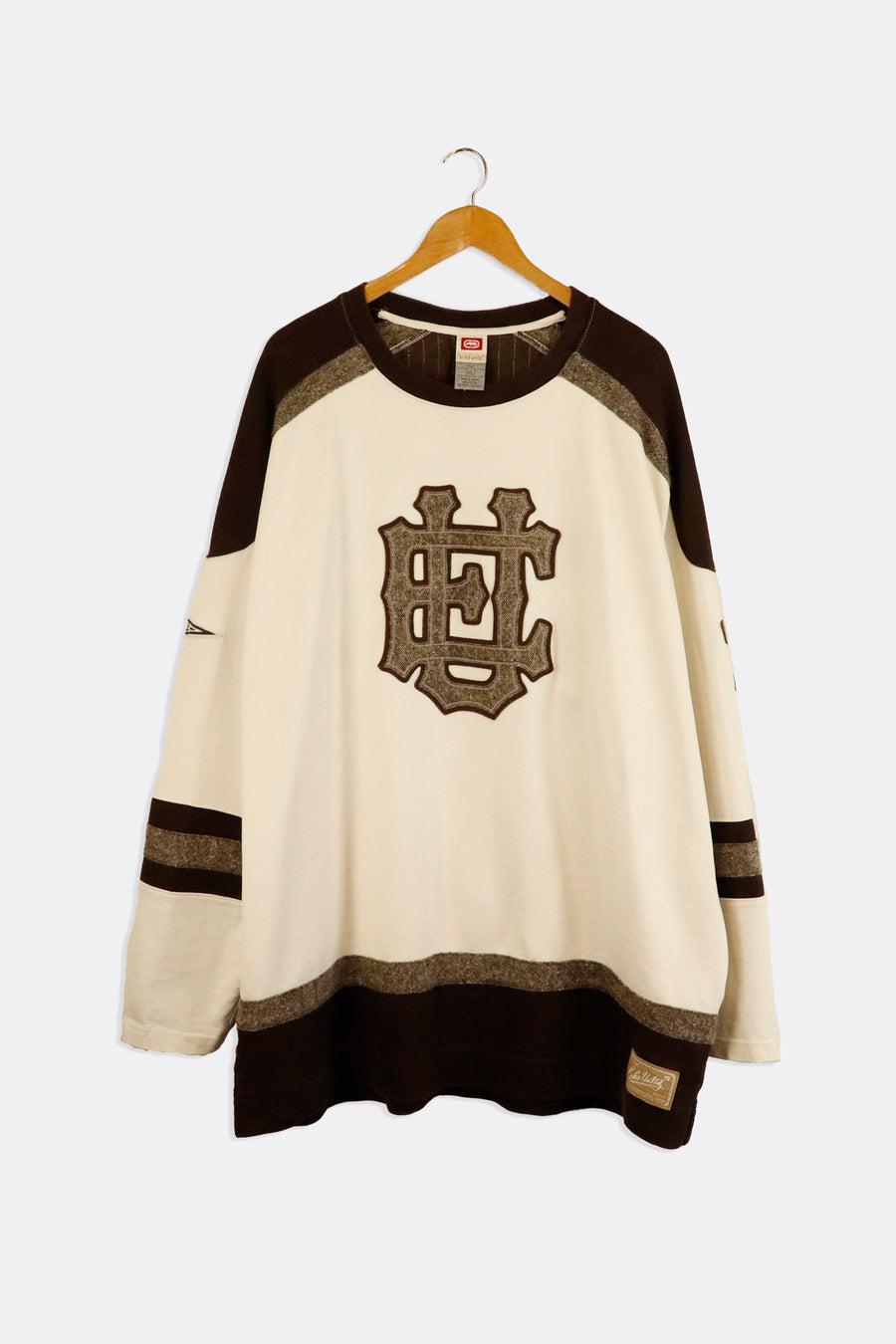 Vintage ECKO UNTLD Jersey Style Embroidered Logo Sweatshirt Sz 2XL