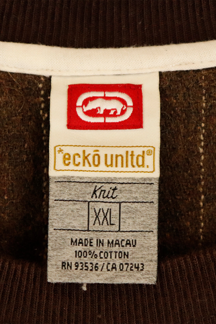 Vintage ECKO UNTLD Jersey Style Embroidered Logo Sweatshirt Sz 2XL