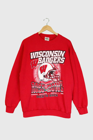 Vintage 2000 NFL Wiscon Badgers Rose Bowl Sweatshirt Sz L