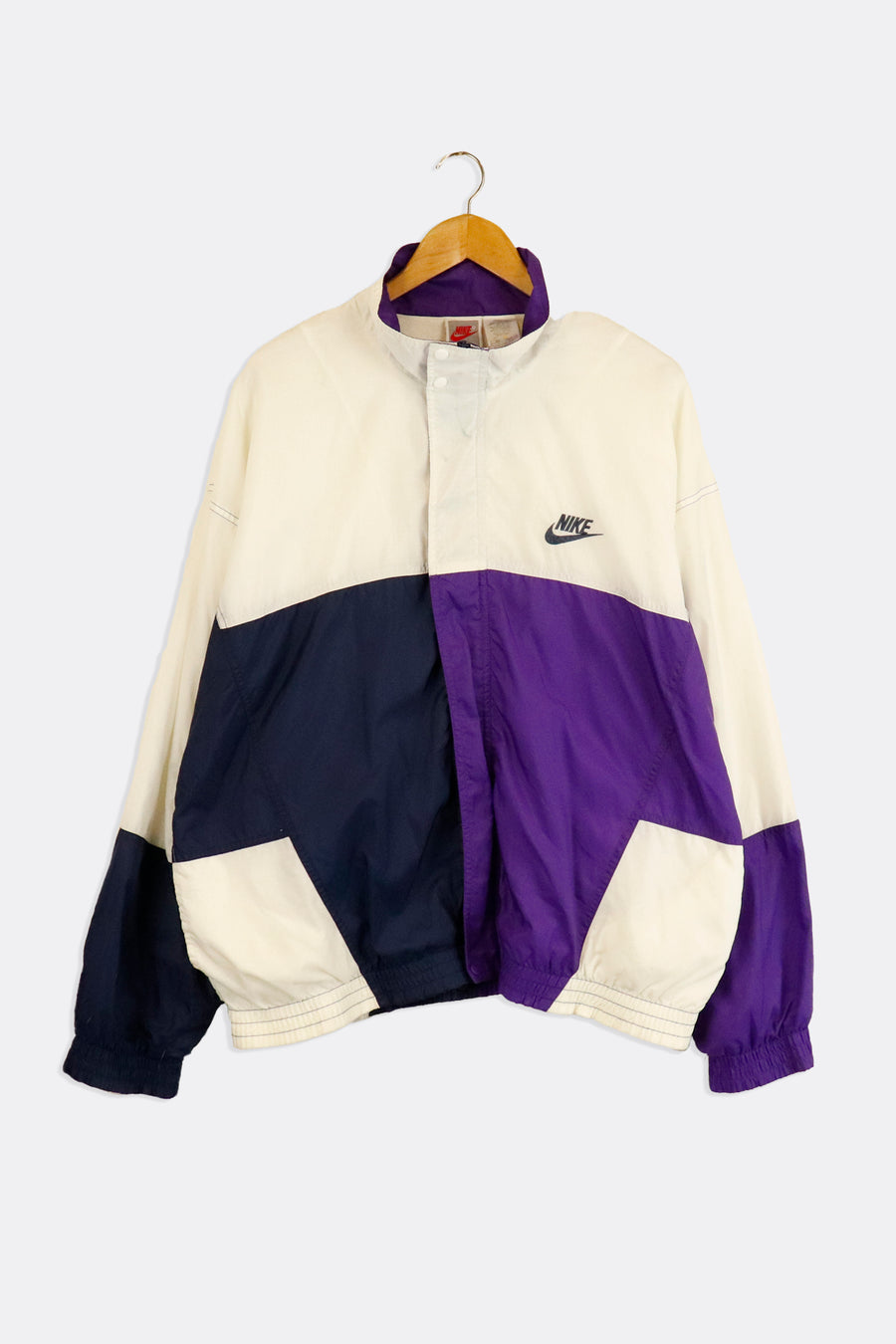 Vintage Nike Full Zip Colour Block Multicolor Wind Breaker Outerwear Sz L