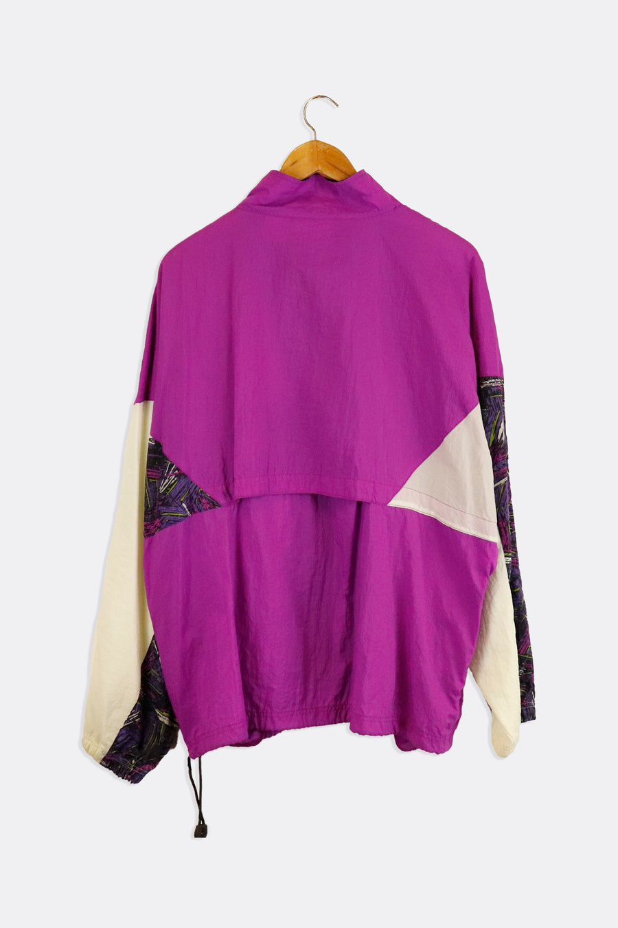 Vintage Reebok Full Zip Multicolor Patterned Middle Section Wind Breaker Sz L