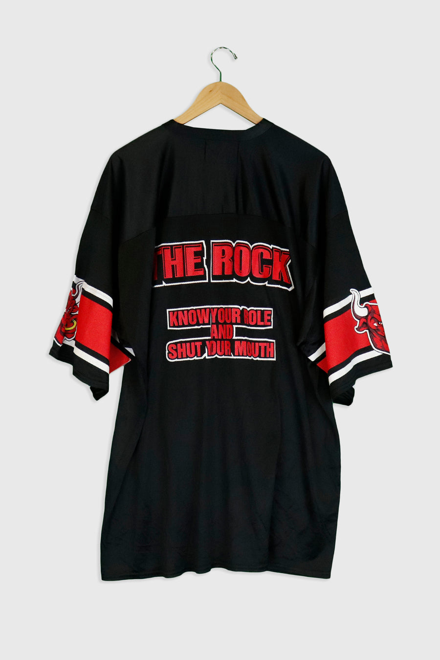 Vintage 2000 WWF The Rock 'Know Your Roll And Shut Your Mouth' Jersey Sz 2XL
