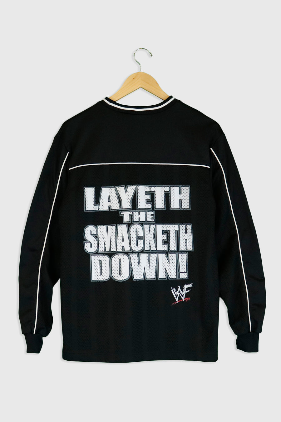 Vintage WWF Lay The Smacketh Down Long Sleeve Jersey Sz M