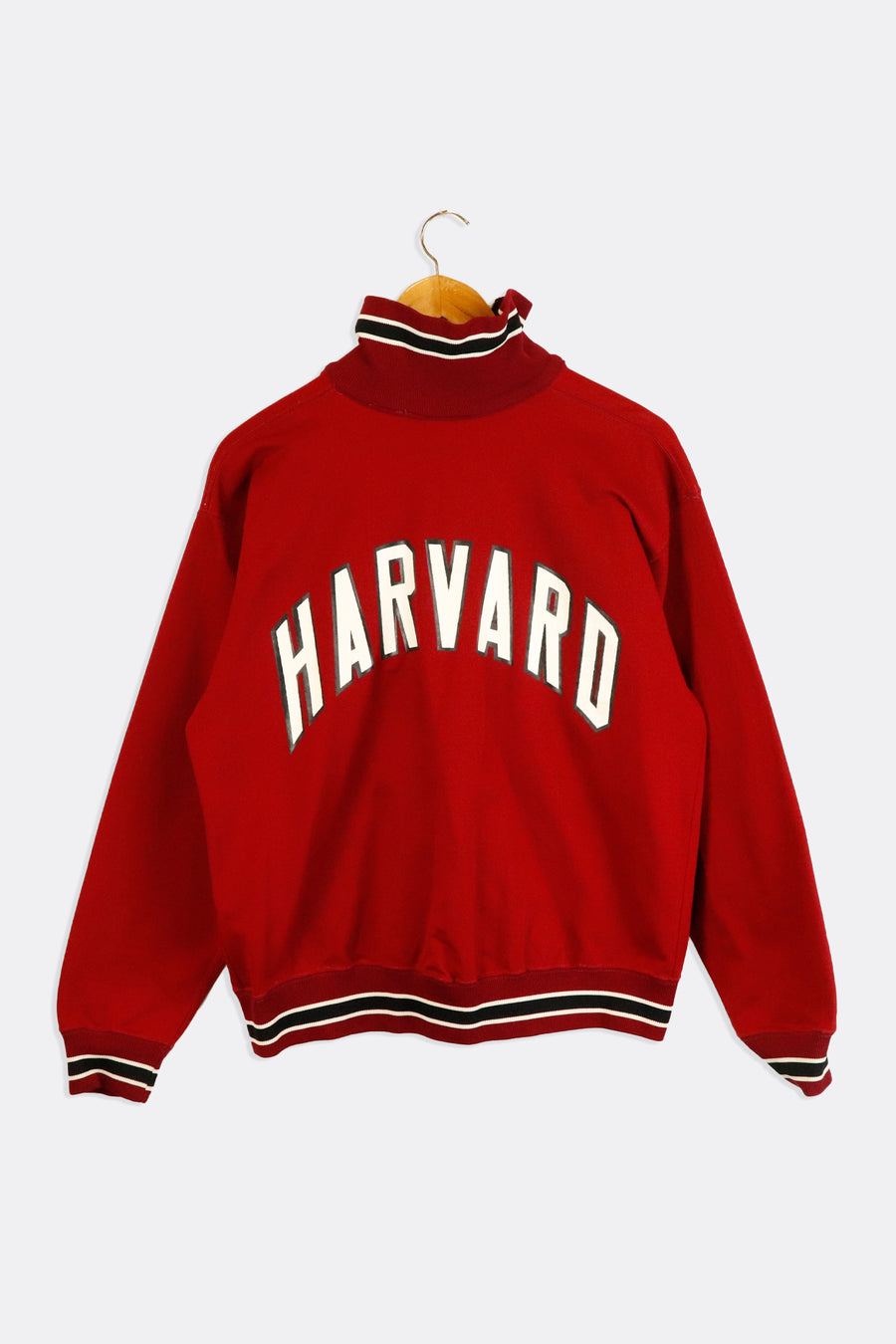 Vintage Harvard Full Zip Warm Up Veritas Vinyl Logo And Lettering Outerwear Sz L