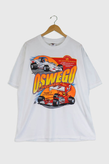 Vintage 2002 Joe Gosek And Jimmy J' Oswego Speedway T Shirt Sz XL
