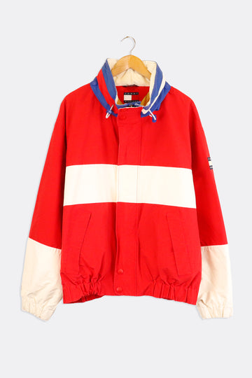 Vintage Tommy Hilfiger Full Zip Color Block Rain Jacket Outerwear Sz XL