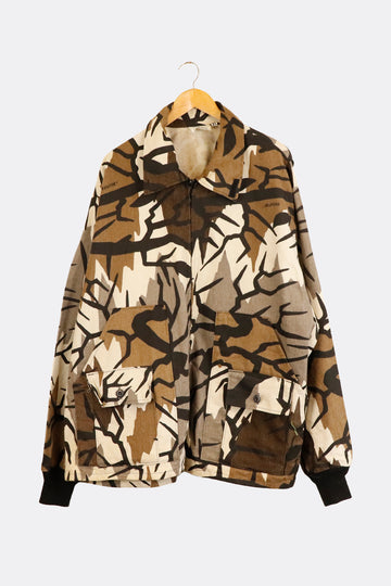 Vintage Predator Camo Full Zip Soft Jacket Sz XL